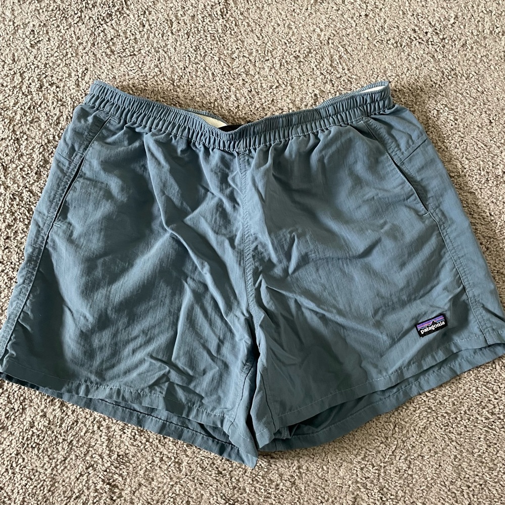 Blue/grey Patagonia drawstring shorts
